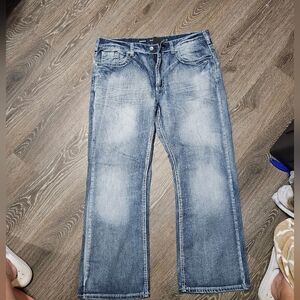 Helix Washed Blue Bootcut Jeans